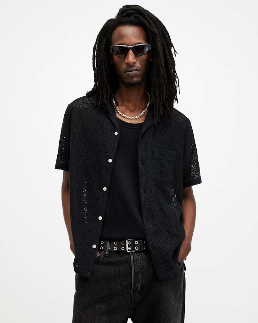 Harden Hexagon Lace Relaxed Fit Shirt