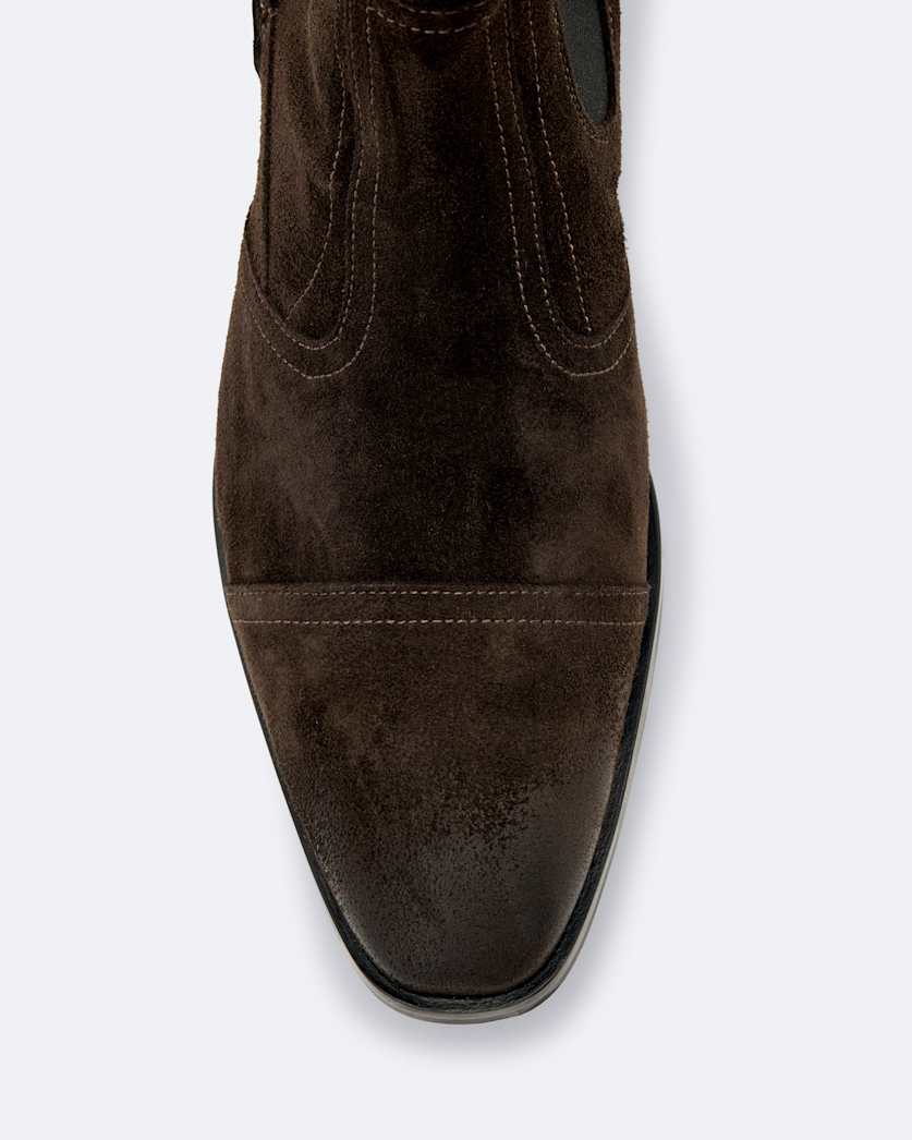 Dorian Zip-Up Suede Ankle Boots