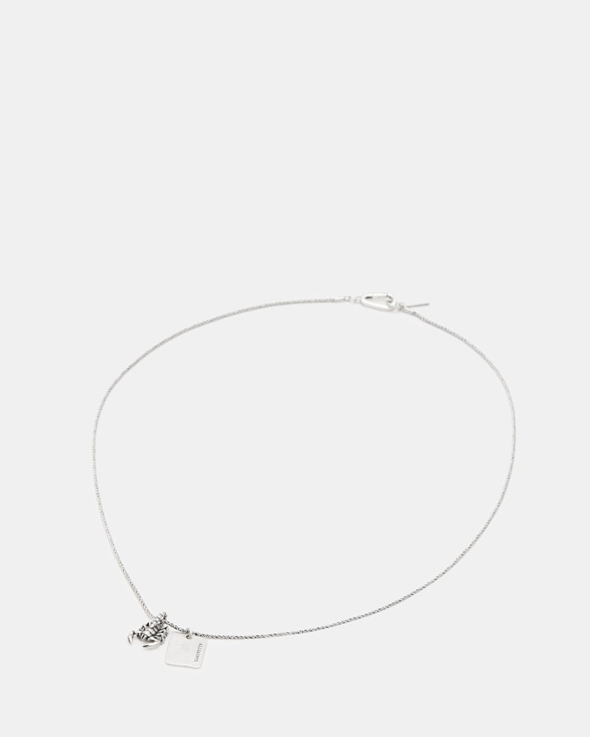 Scorpius Tag Sterling Silver Necklace