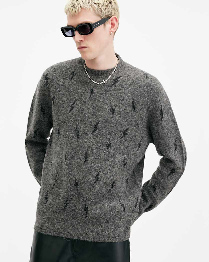 Zap Oversized Crew Neck Jumper