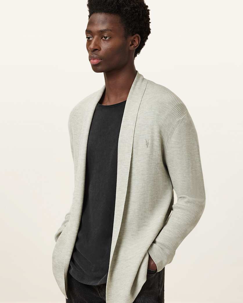 Mode Merino Wool Ramskull Open Cardigan