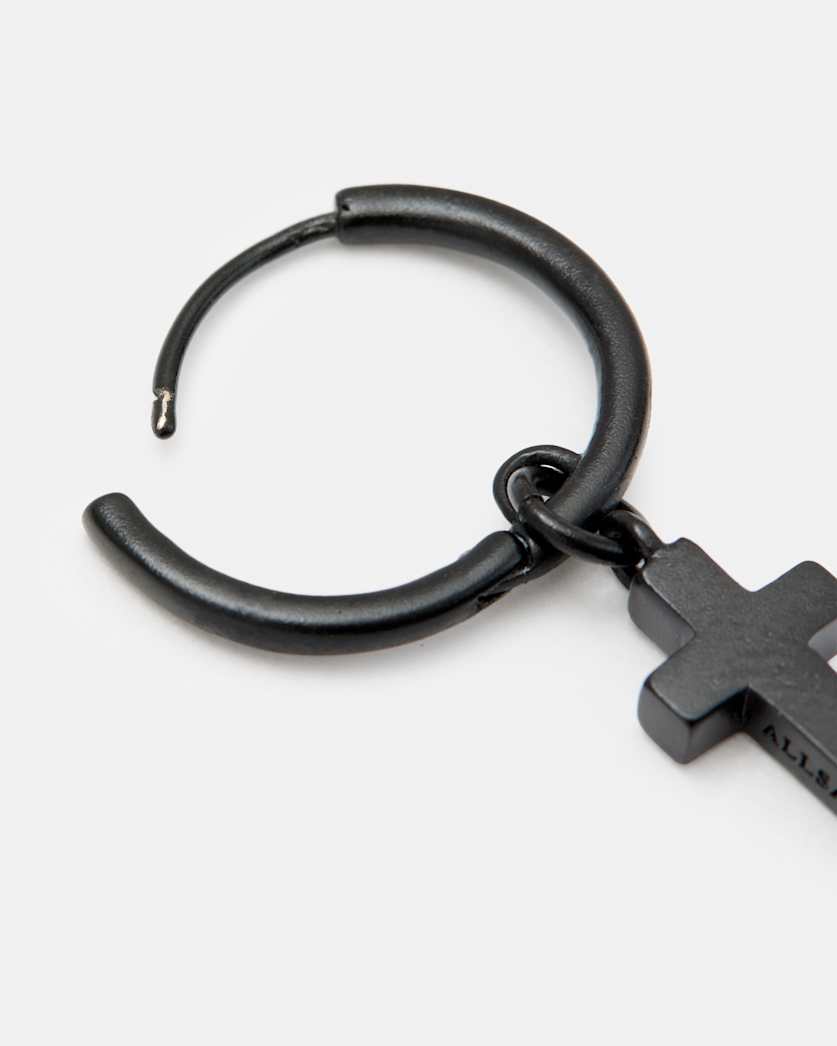 Casson Cross Pendant Hoop Earring