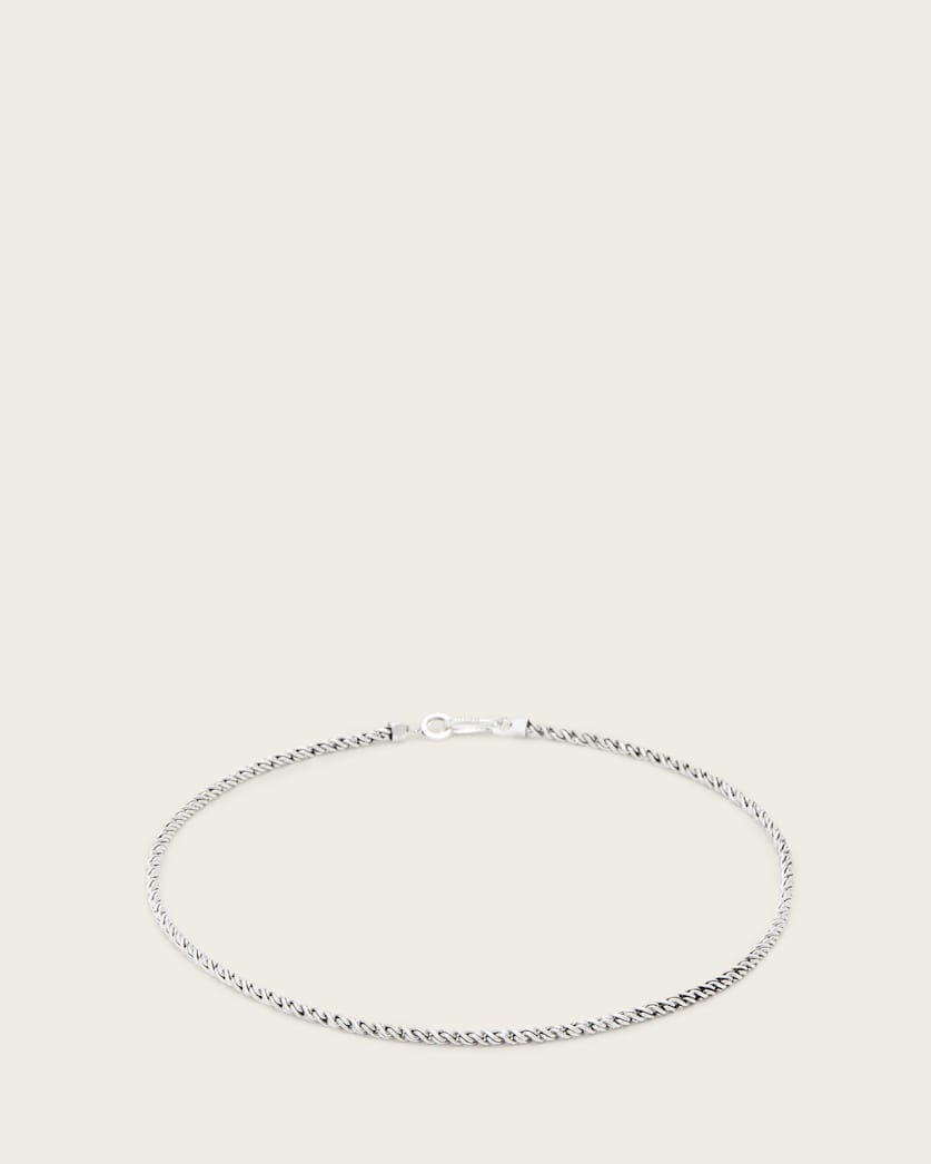 Noah Twisted Silver Chain Necklace