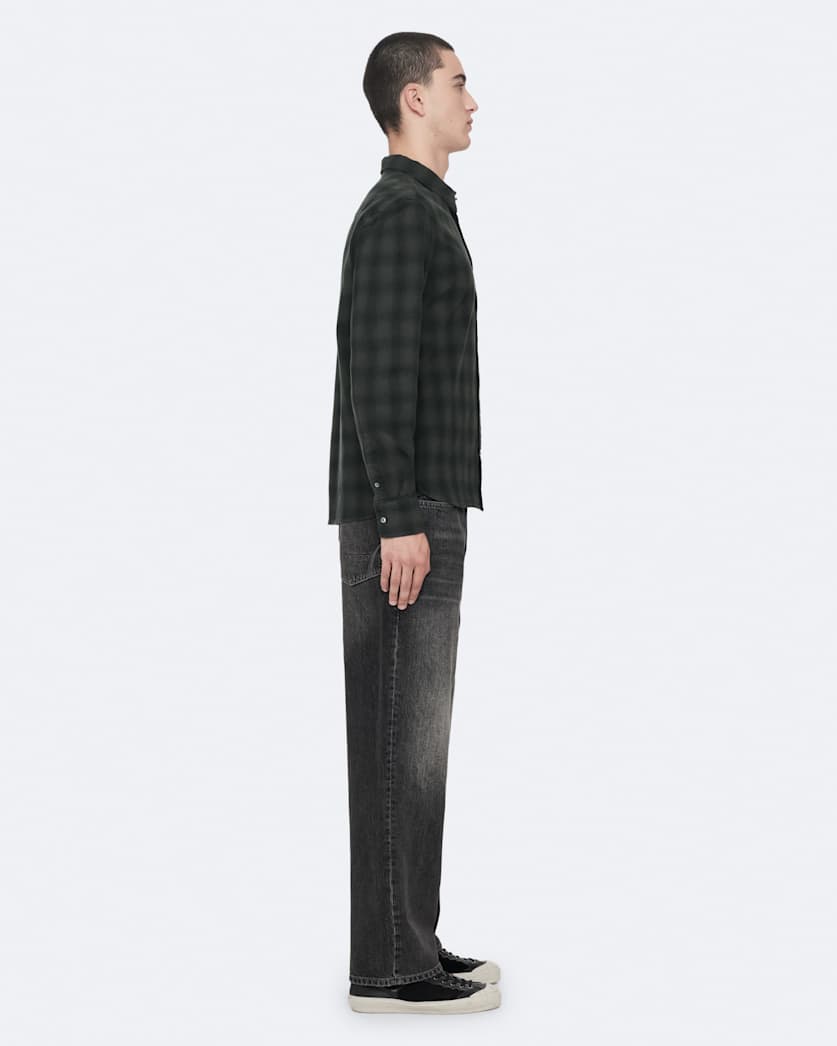 Regular-fit printed check shirt