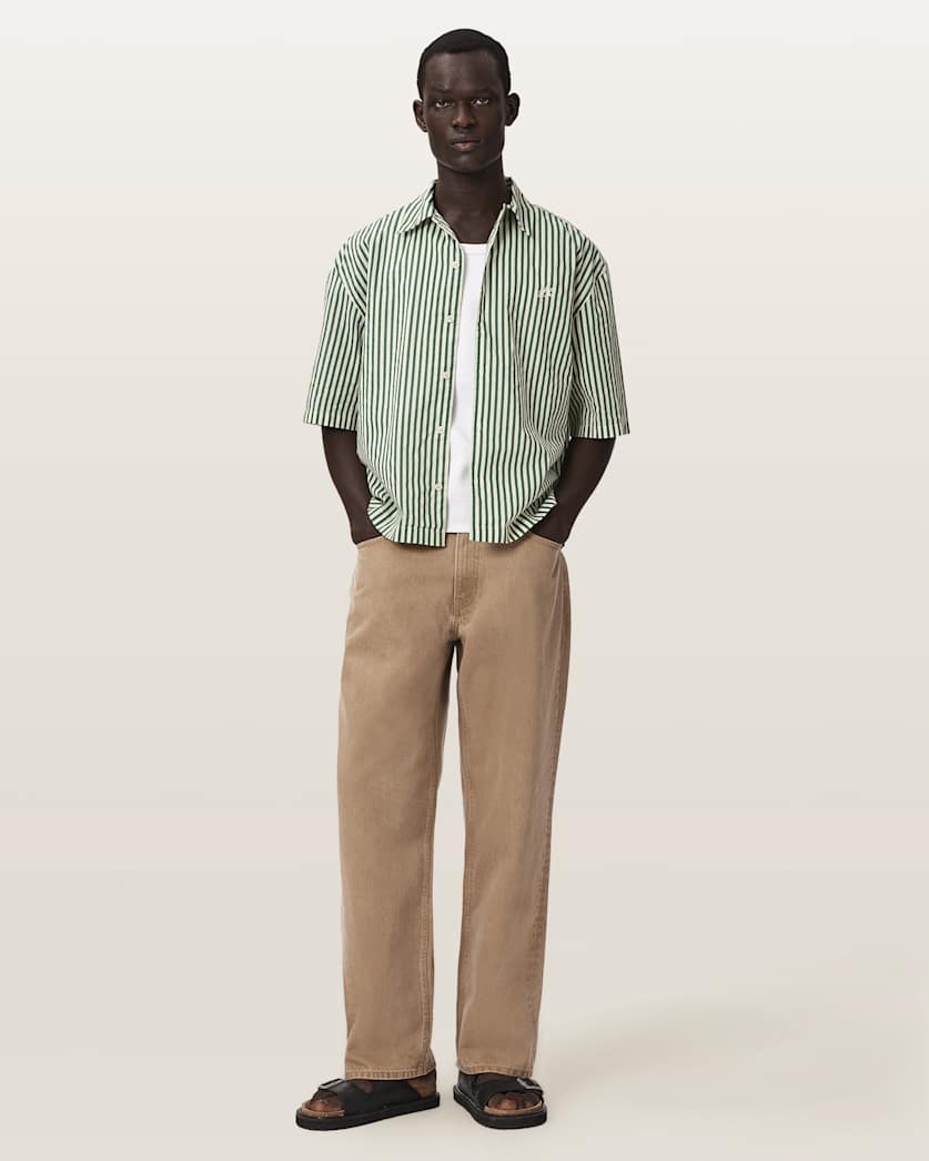 Chopin Boxy Short Sleeve Striped Shirt