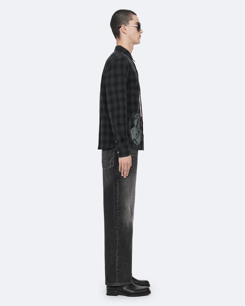 Long sleeve pattern check shirt
