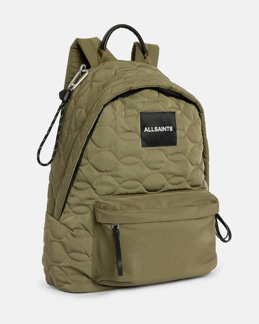 Carabiner Embossed Logo Quilted Backpack