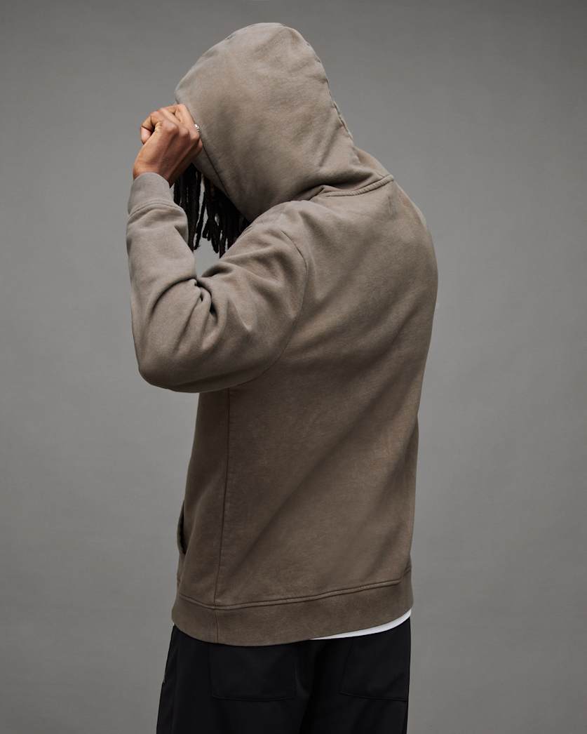 Saka Mottled Wash Ramskull Hoodie
