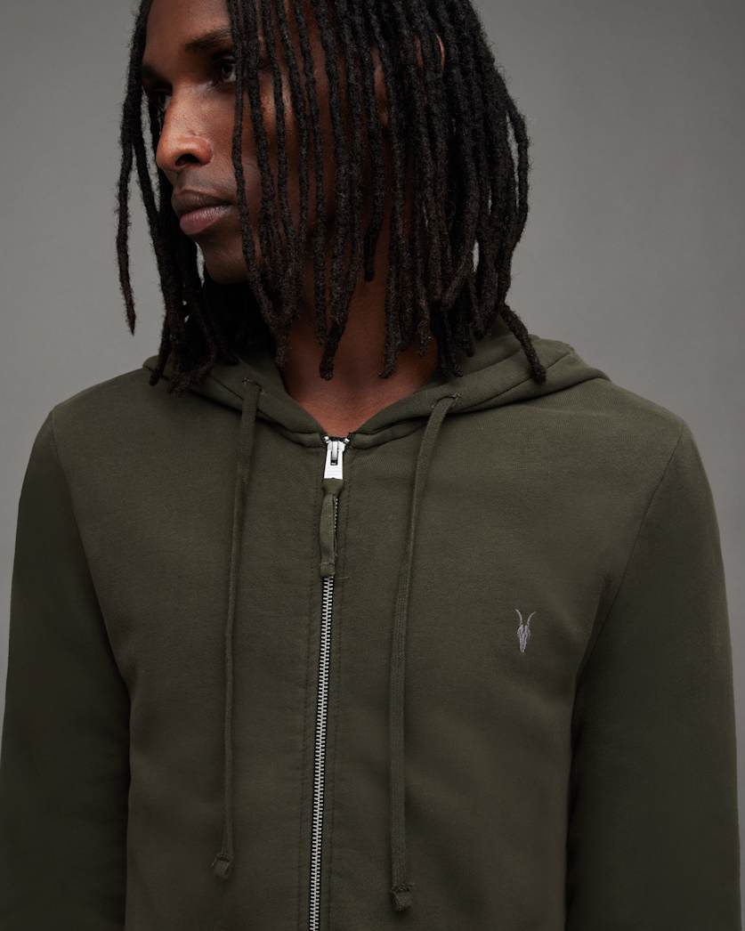 Raven Zip Up Ramskull Hoodie