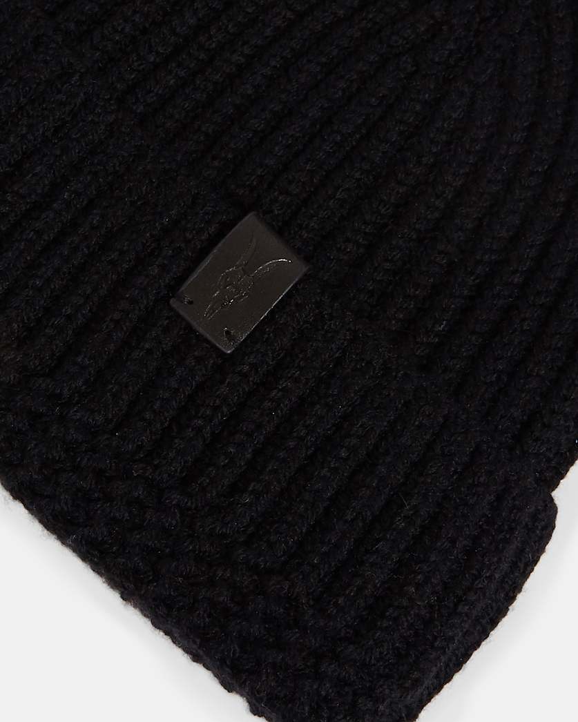 Merino Wool Ribbed Beanie