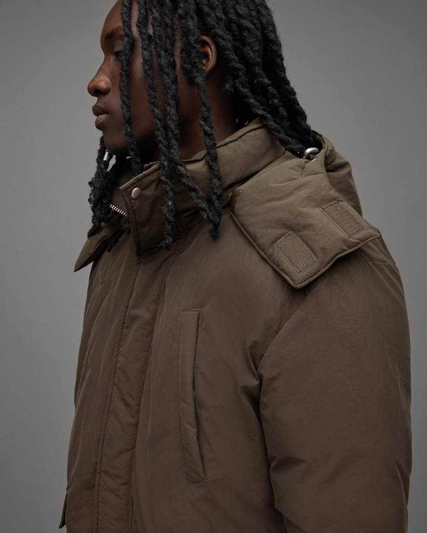 Chalk Hooded Relaxed Fit Jacket