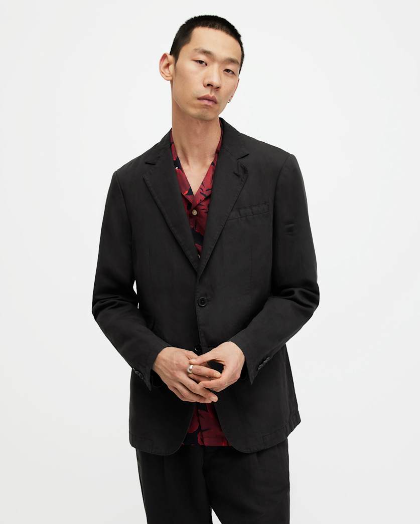 Sainte Linen Blend Garment Washed Blazer