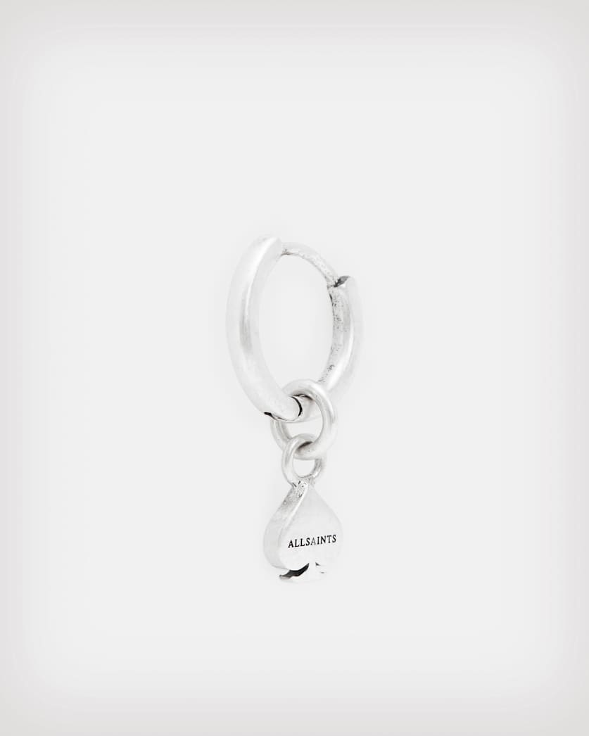 Spade Sterling Silver Hoop Earring