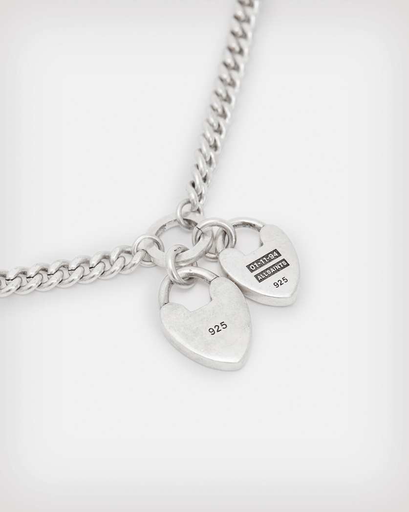 Double Heartlock Sterling Silver Necklace