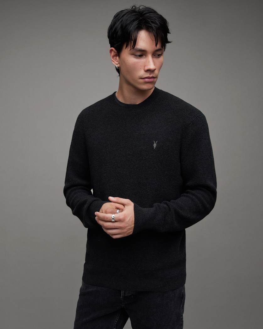 Aspen Waffle Crew Neck Ramskull Jumper