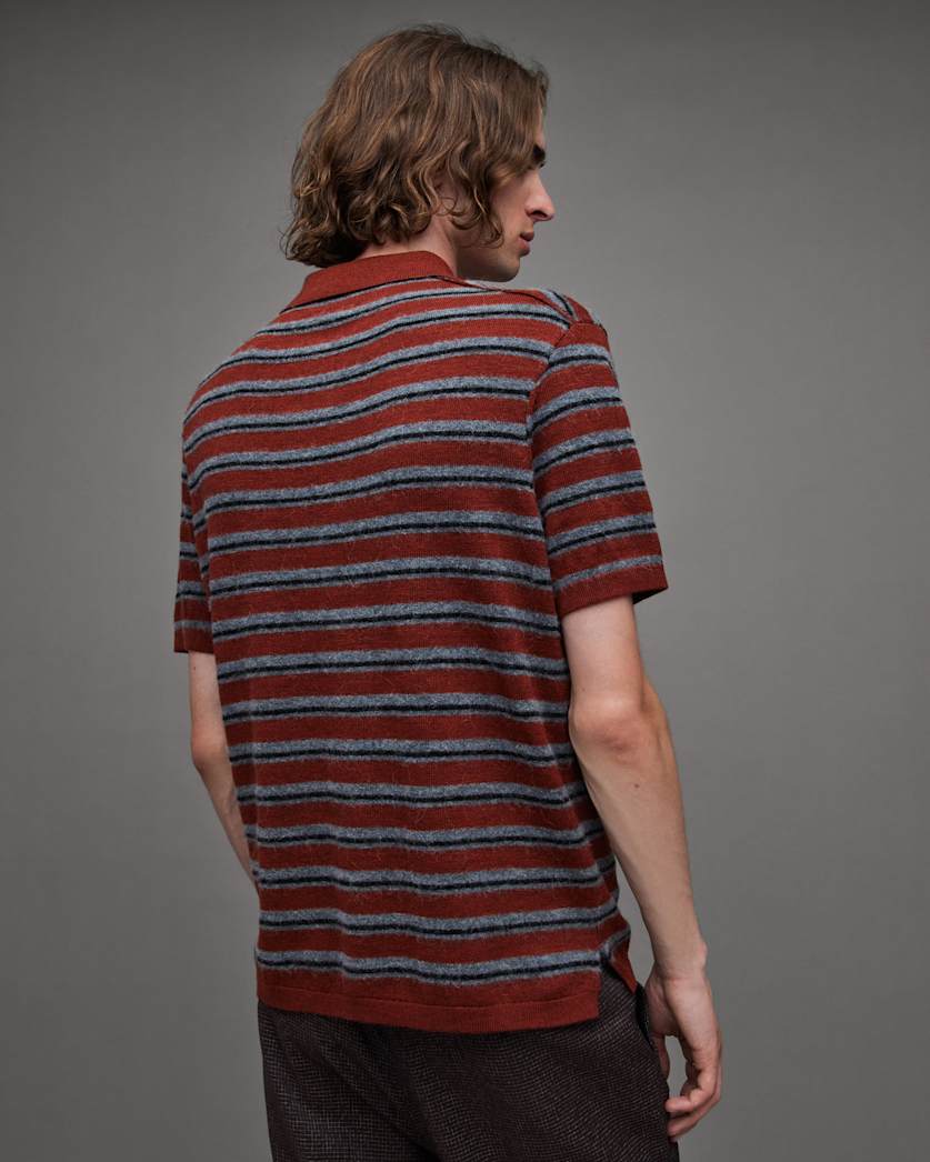 Stafford Short Sleeve Striped Polo Shirt