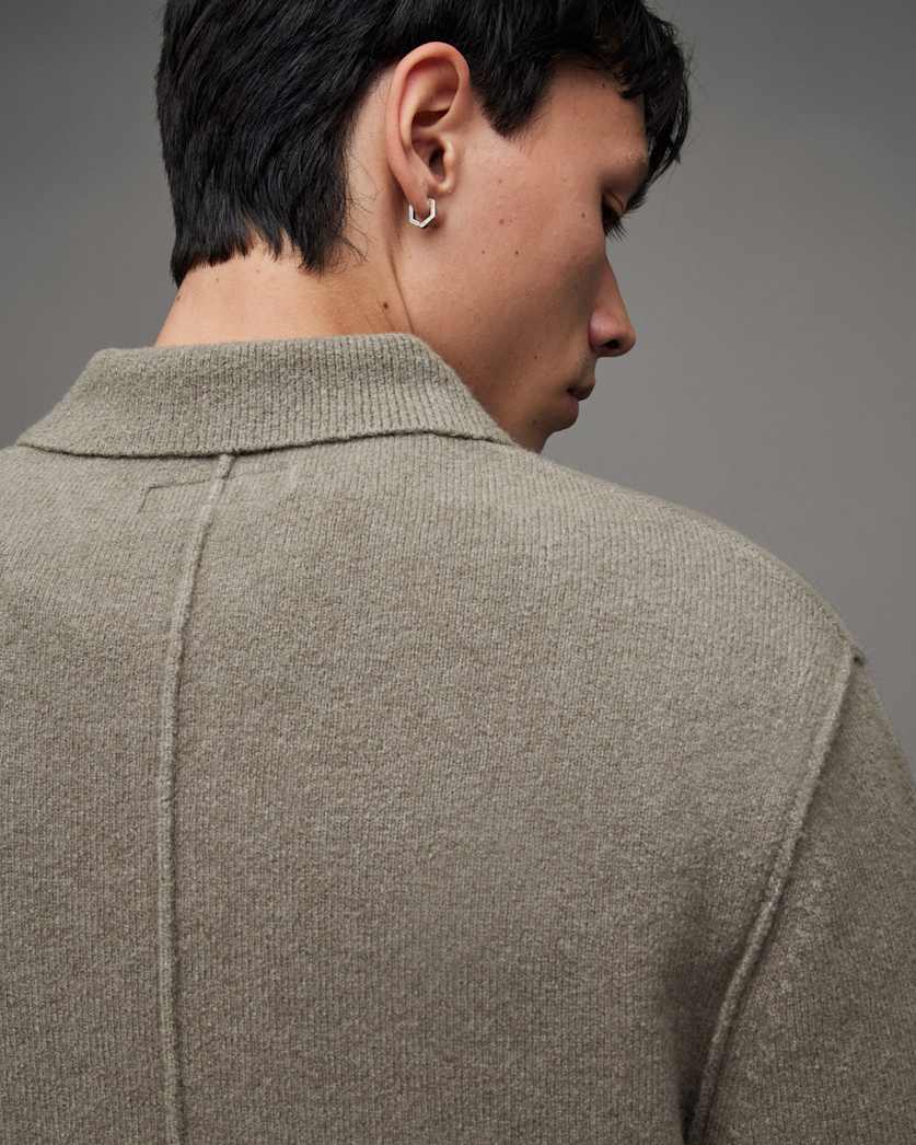 Statten Long Sleeve Ramskull Polo Jumper