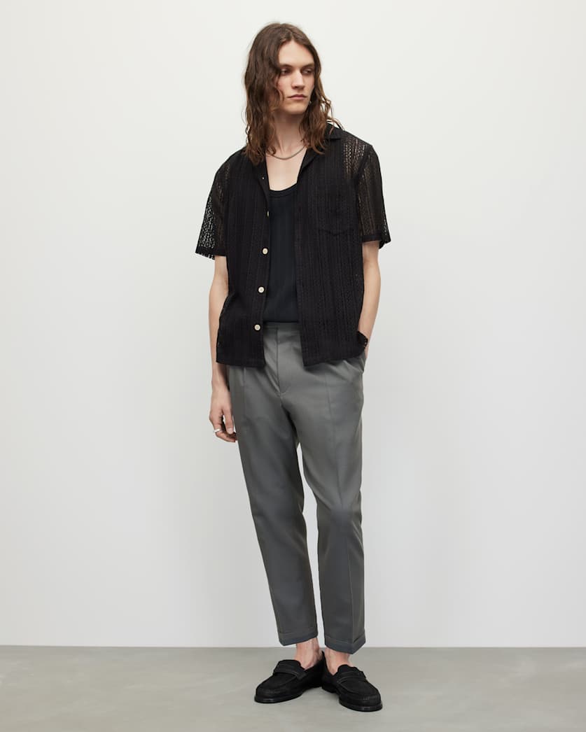 Tallis Slim Fit Cropped Trousers