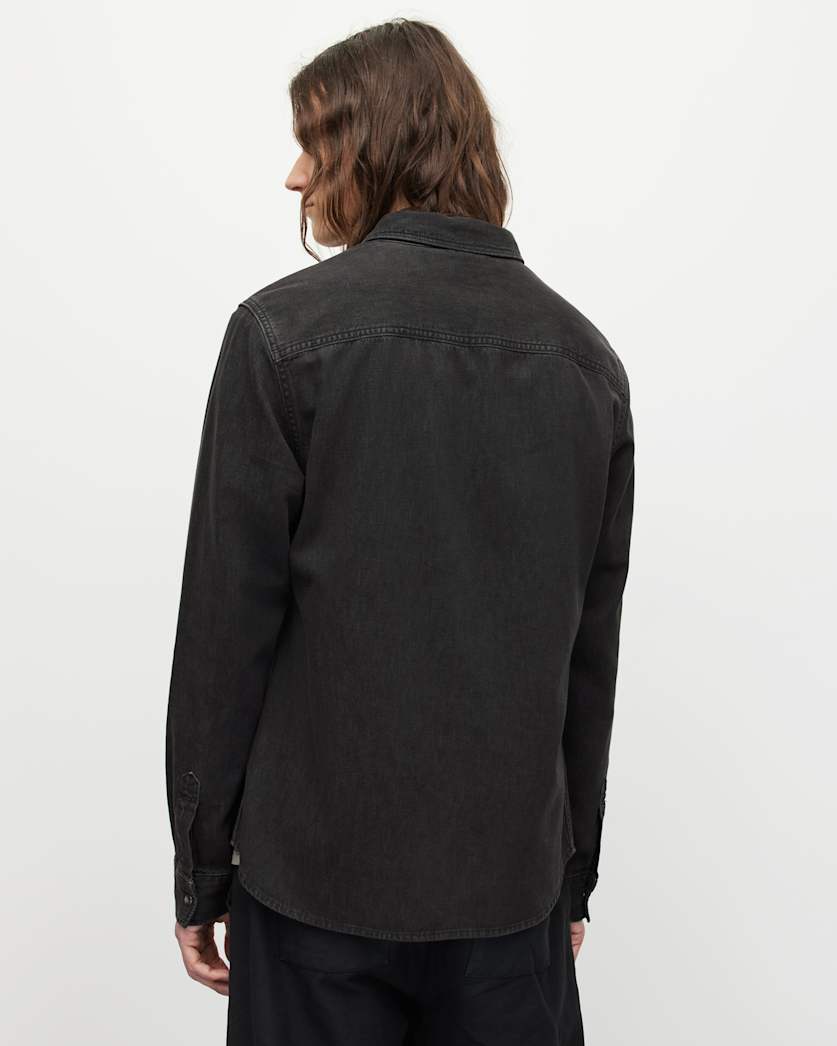 Gleason Press Stud Ramskull Denim Shirt