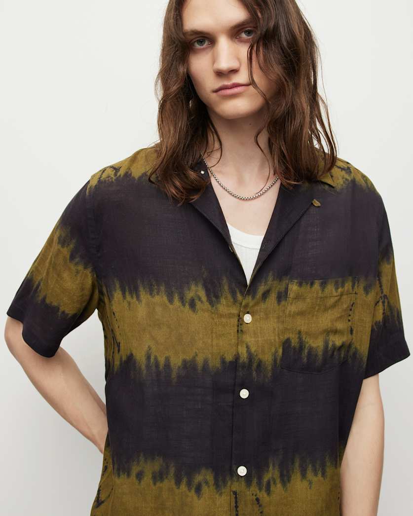 Disarm Linen Blend Tie Dye Shirt