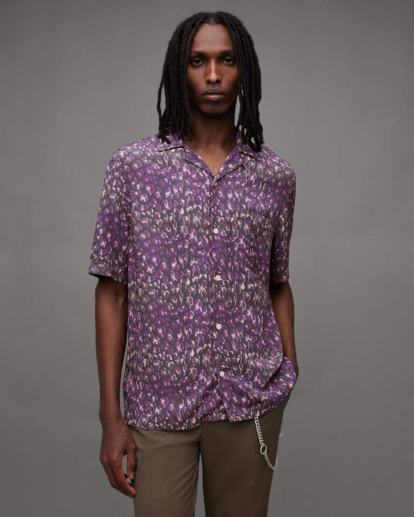 Ikuma Leopard Print Relaxed Fit Shirt