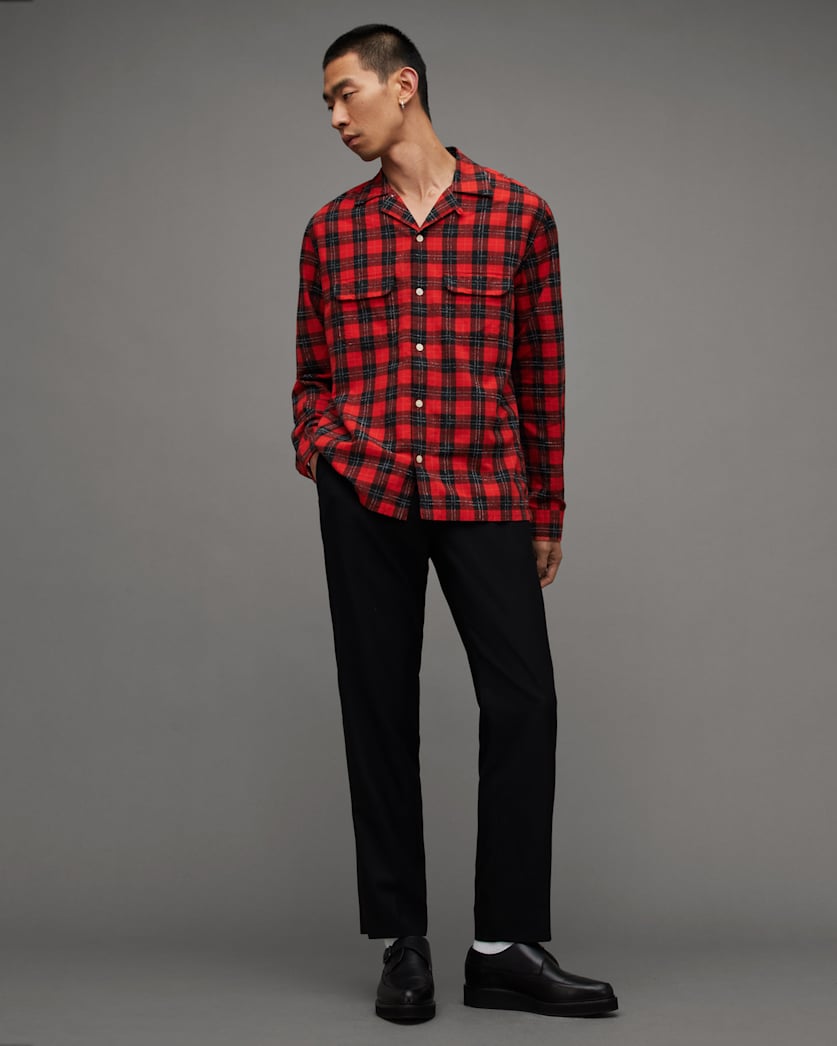 Duane Checked Long Sleeve Relaxed Shirt