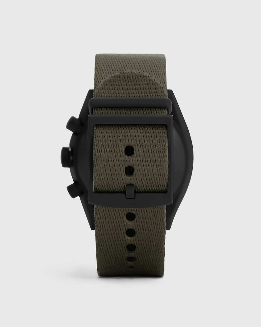 Subtitled I Stainless Steel Nylon Watch