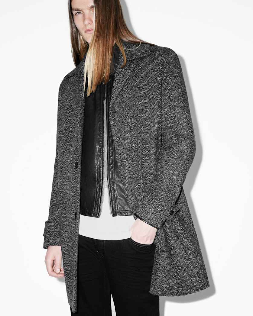 Fincher Herringbone Cashmere Blend Coat