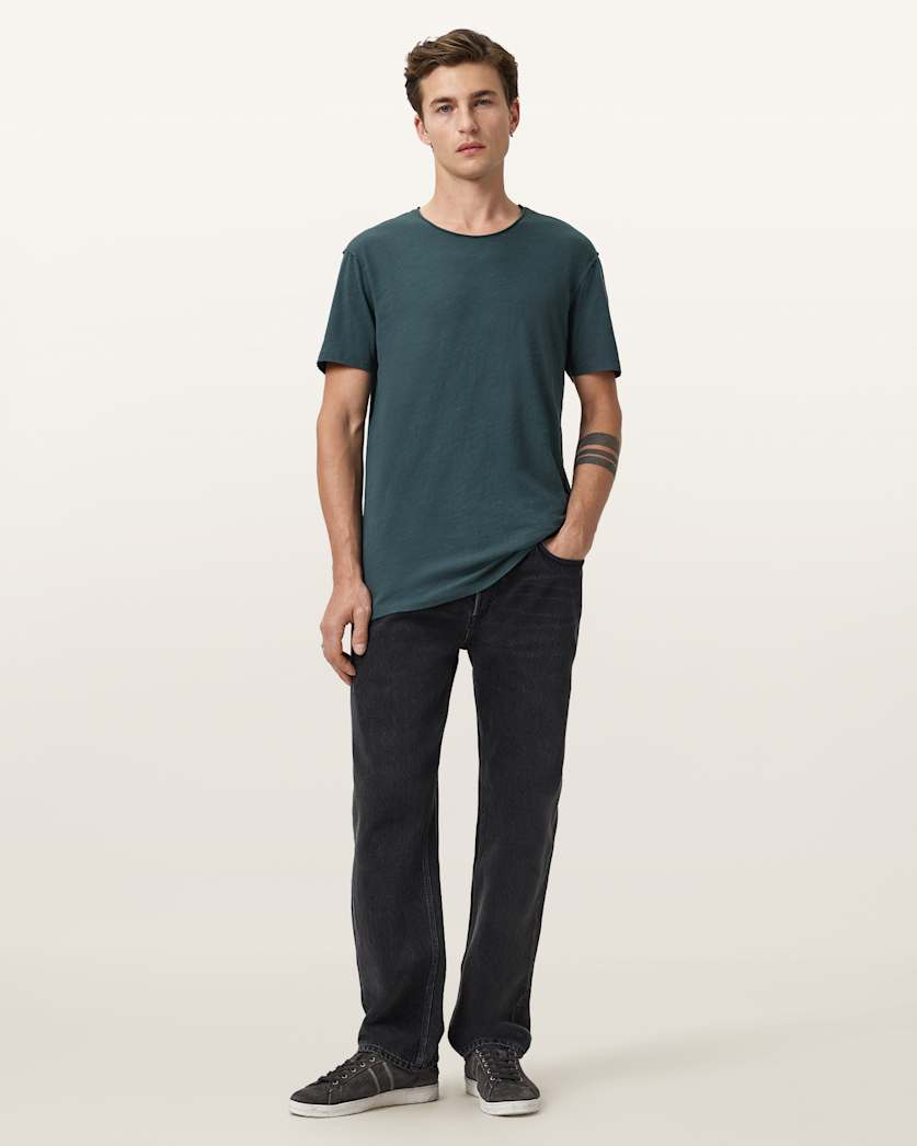 Figure Crew Neck Raw Edge T-Shirt