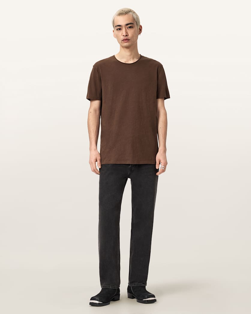 Figure Crew Neck Raw Edge T-Shirt