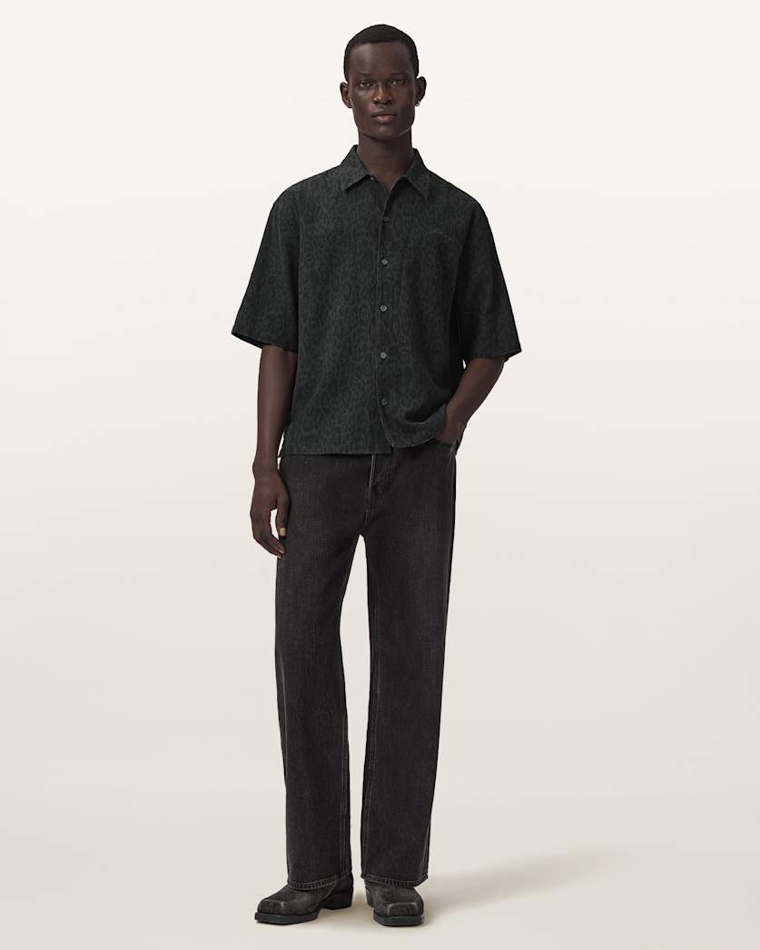 Leopardo Oversized Linen Blend Shirt