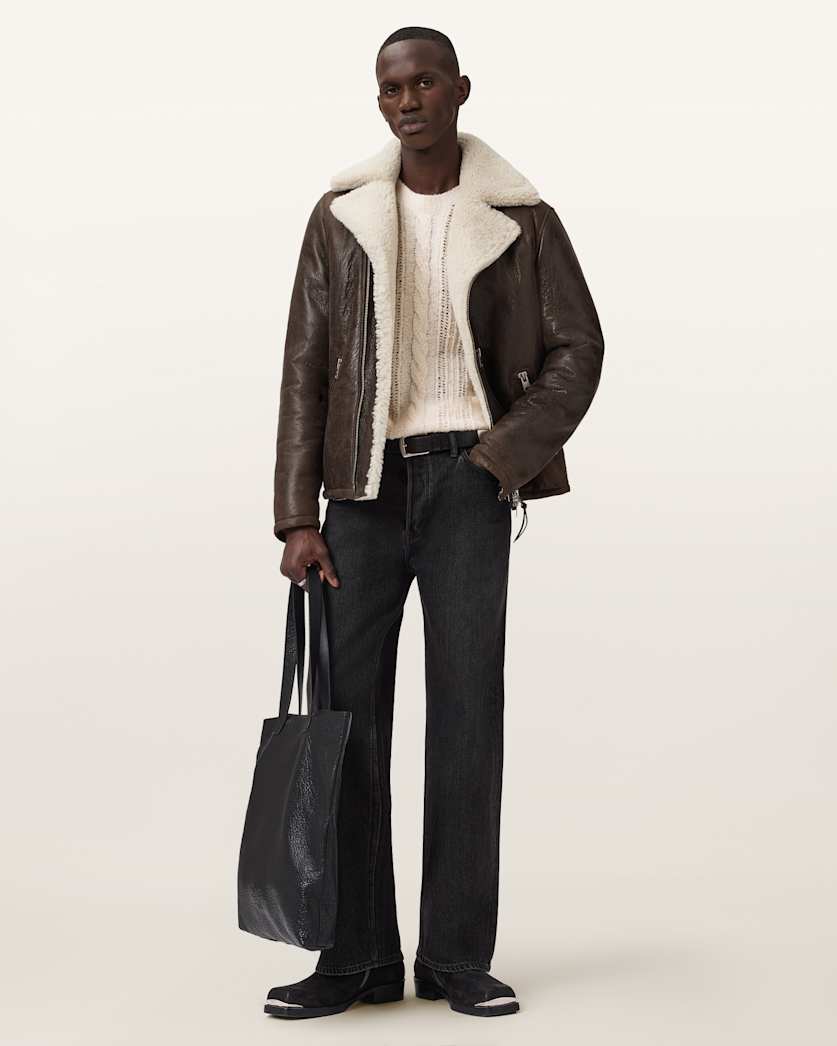 Xylon Shearling Biker Jacket