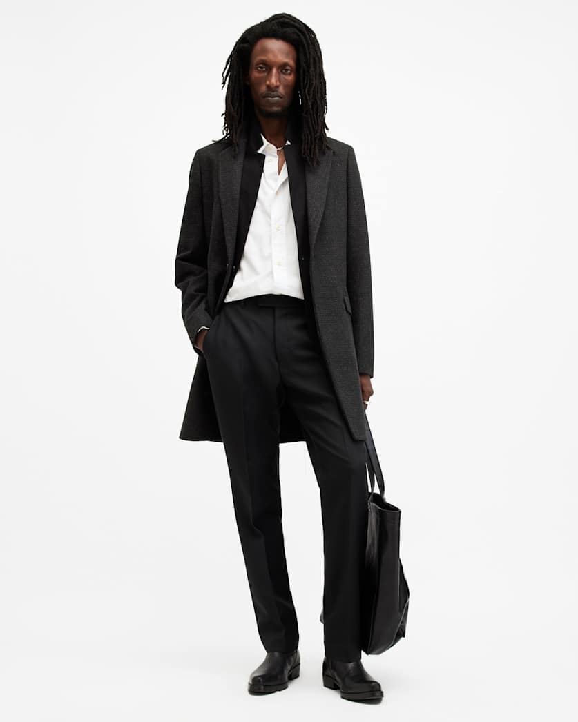 Wixx Tailored Brushed Wool Blend Coat