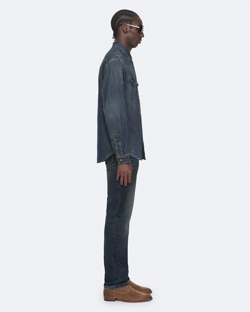 Slim straight-leg jeans