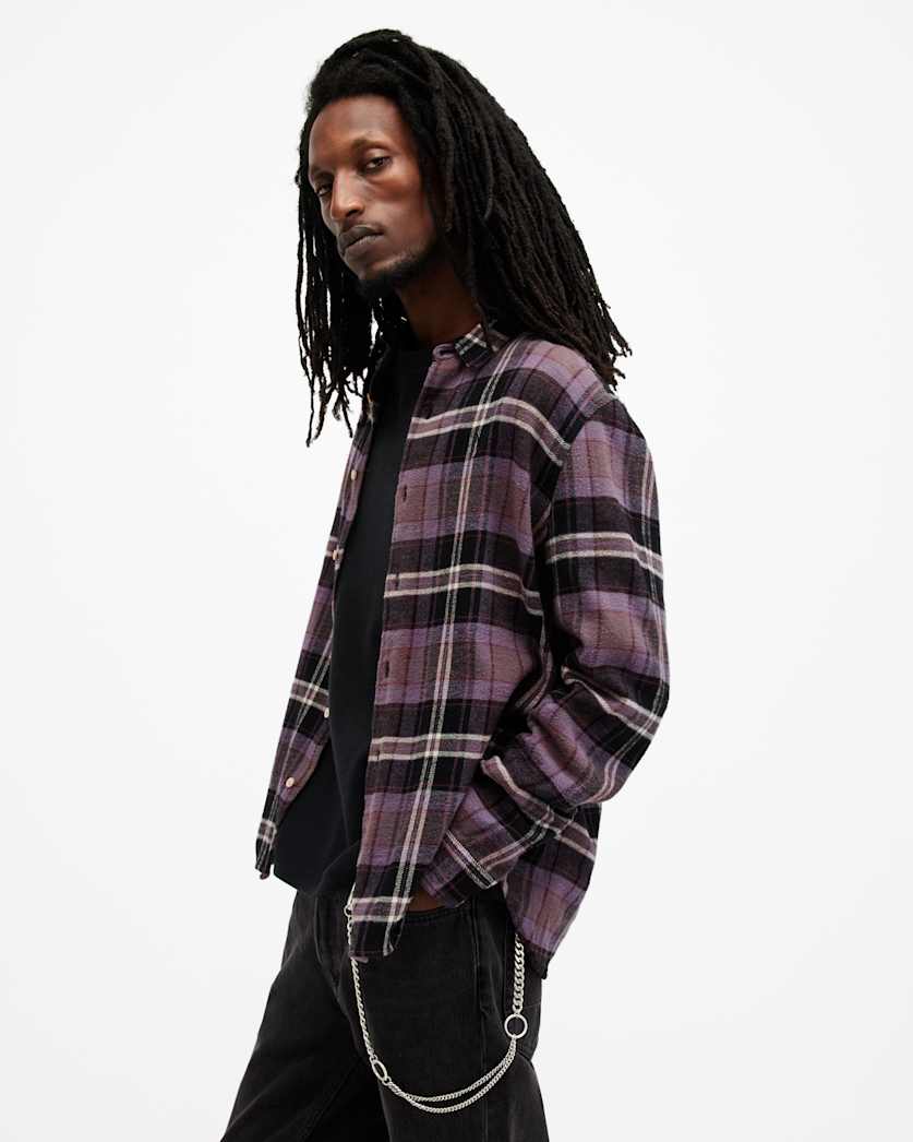Buzzard Checked Relaxed Fit Ramskull Shirt
