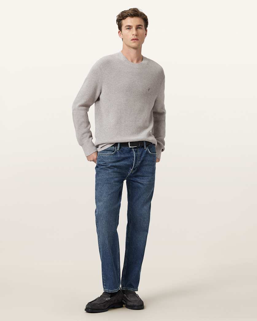 Aspen Waffle Texture Crew Neck Ramskull Sweater