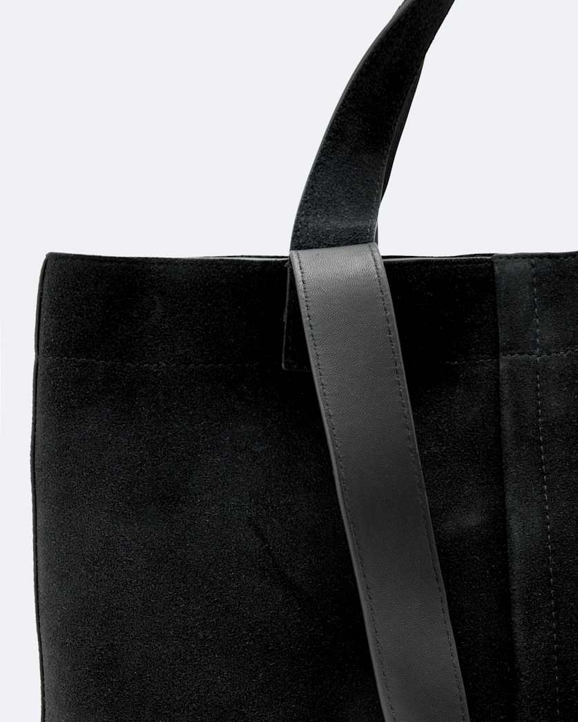 Suede tote bag