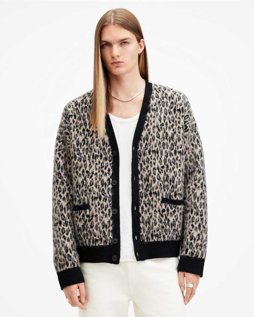 Neko Oversized Leopard Print Cardigan