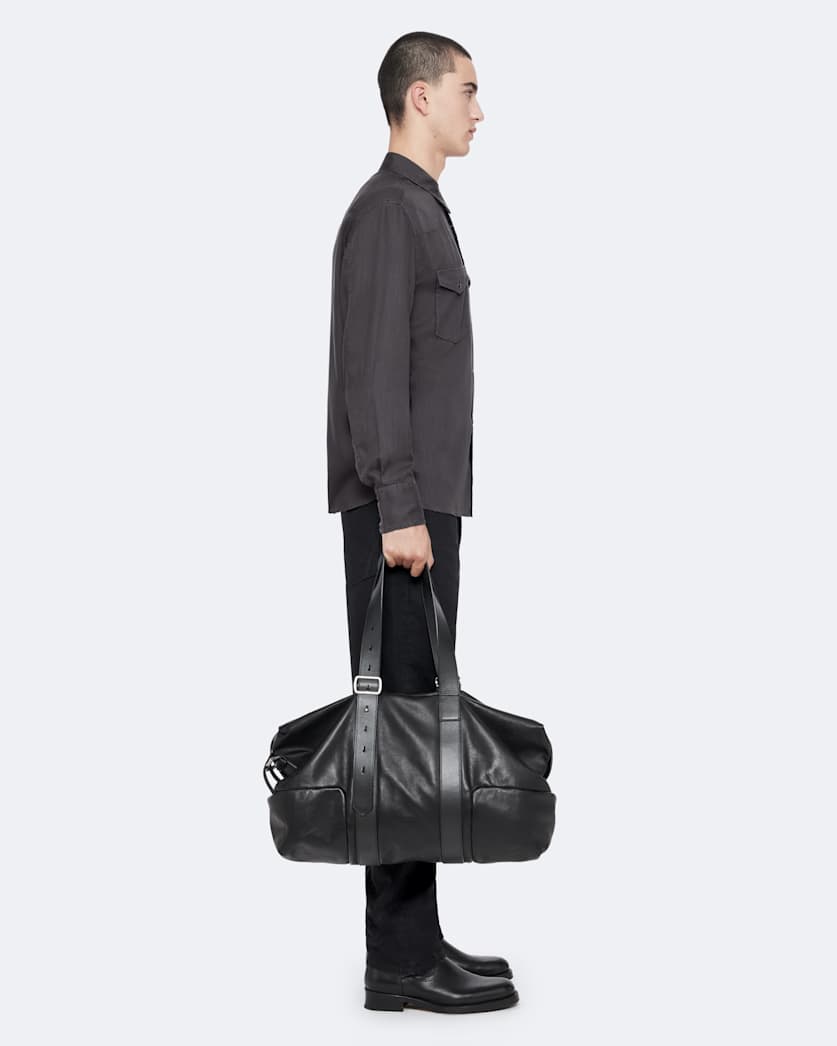 Regular-fit yoked tencel shirt