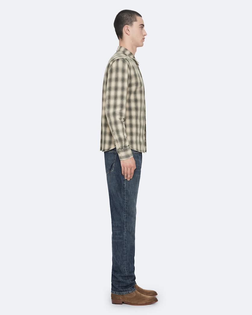 Regular-fit printed check shirt