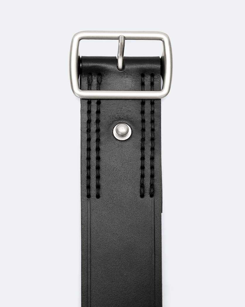 George Collar-Stud Leather Belt