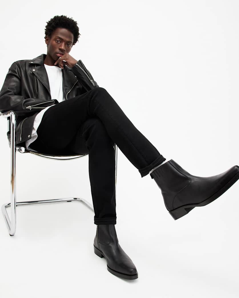 Booker Leather Zip Up Boots