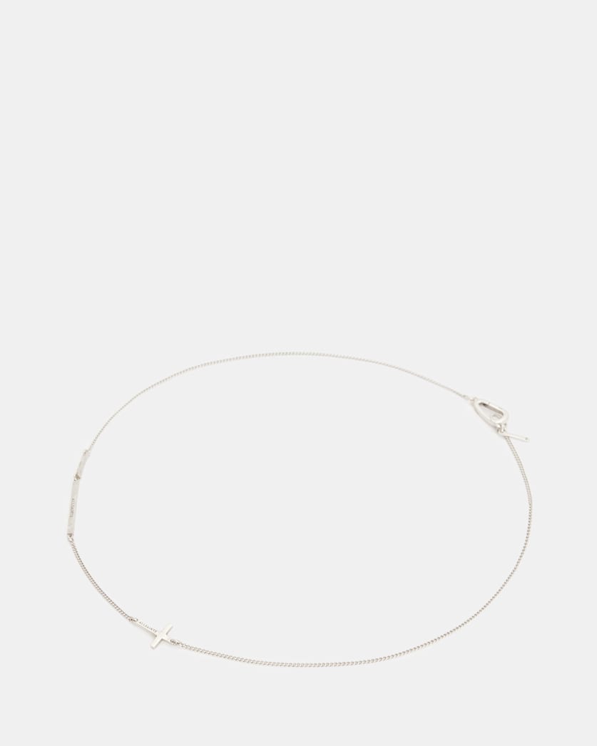 Cross Bar Sterling Silver Necklace