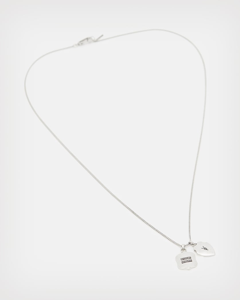 Shield Sterling Silver Charm Necklace