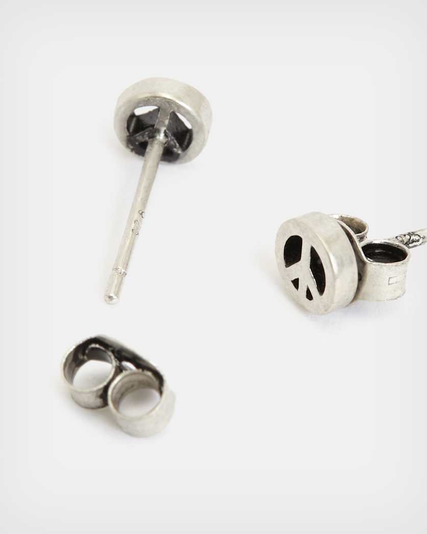 Peace Sterling Silver Mini Stud Earrings
