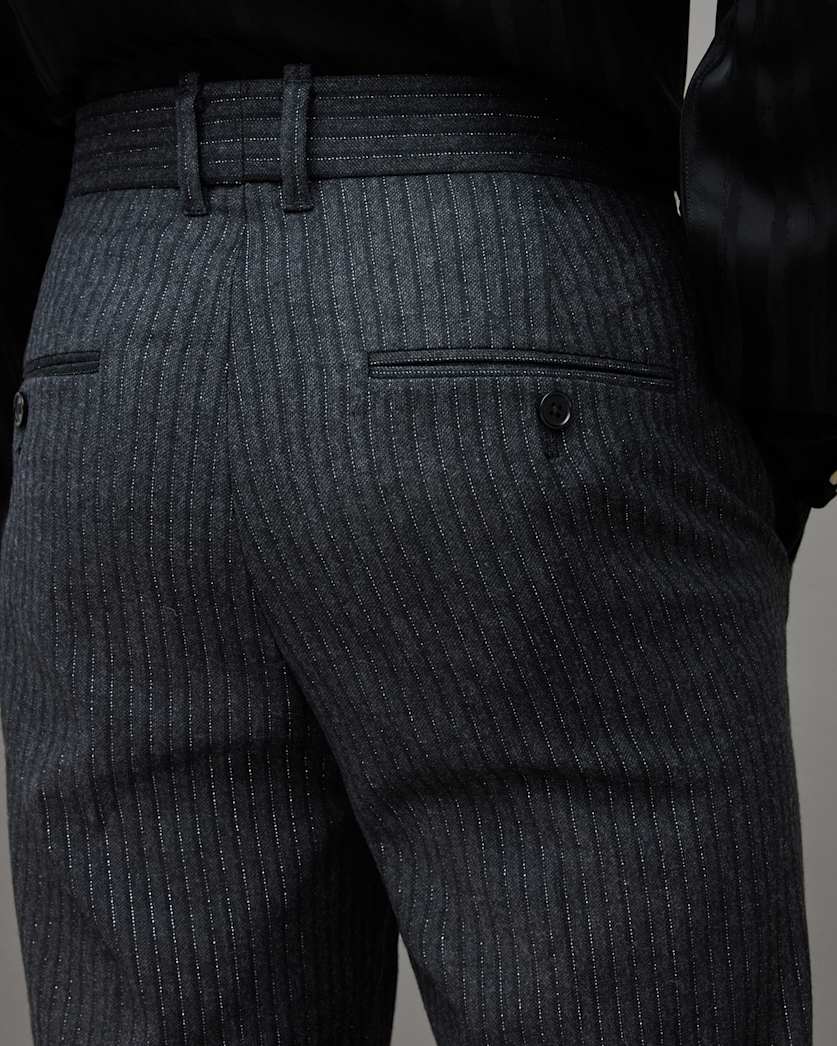 Androm Metallic Pinstripe Skinny Trousers