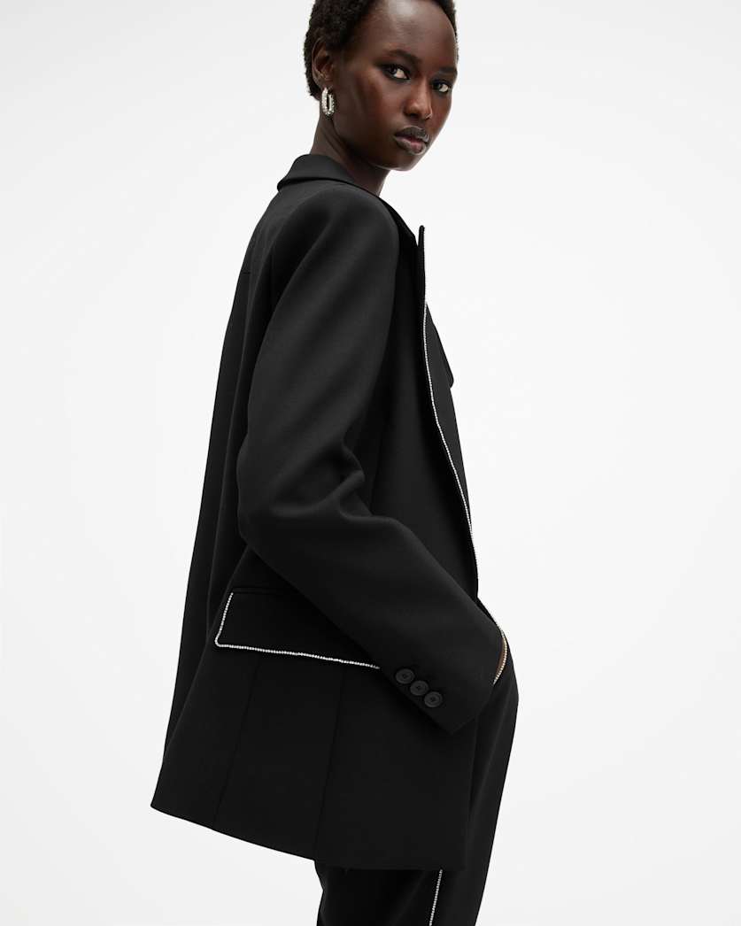 Atlas Embellished Trim Blazer