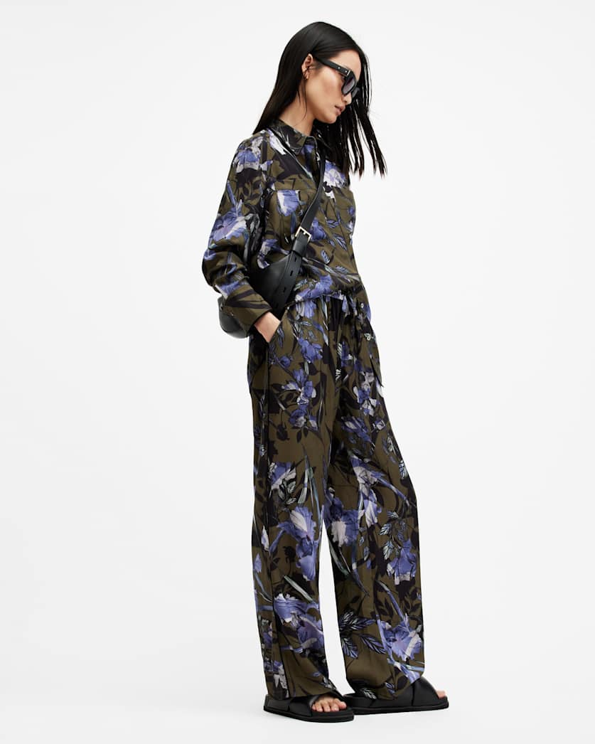 Tyler Straight Fit Printed Trousers