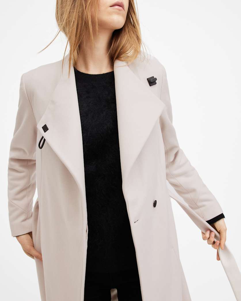 Riley Wrap Around Belted Long Line Coat