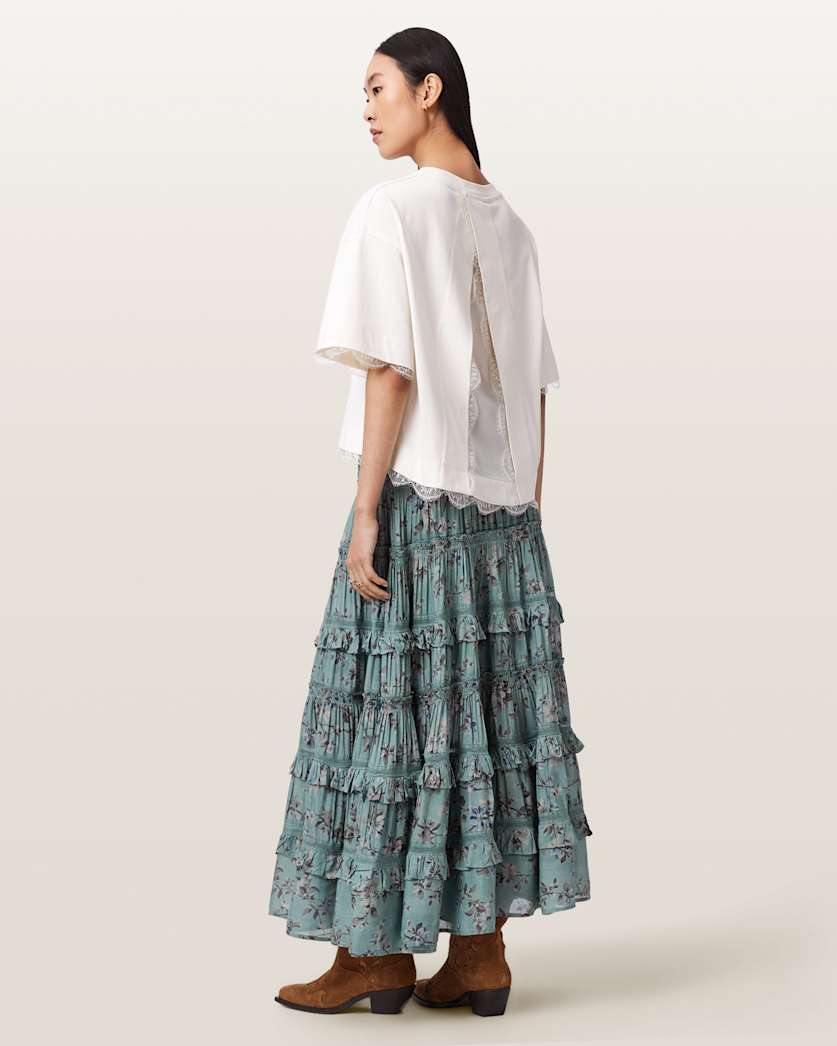 Talia Printed Midi Skirt